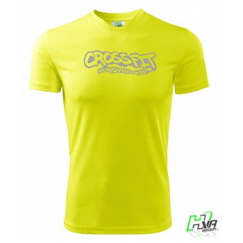 CROSSFIT siłownia koszulka termoaktywna 8 Żółta lub Czarna, Męska | Damska