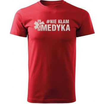 Koszulka T-shirt wzór odblaskowy #NIE KŁAM MEDYKA 3 kolory do wyboru