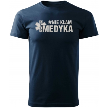 Koszulka T-shirt wzór odblaskowy #NIE KŁAM MEDYKA 3 kolory do wyboru