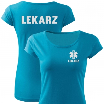 LEKARZ + ESKULAP koszulka z nadrukiem