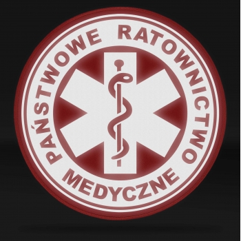 PAŃSTWOWE RATOWNICTWO MEDYCZNE naszywka odblaskowa z eskulapem różne wersje i kolory