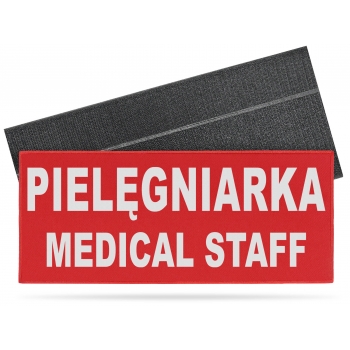 PIELĘGNIARKA MEDICAL STAFF naszywka odblaskowa różne wersje i kolory