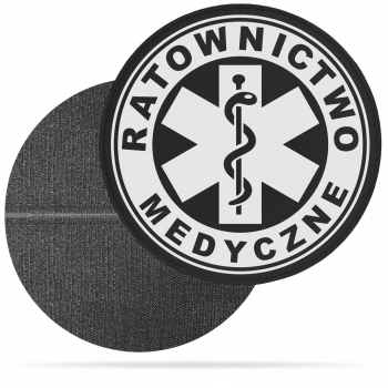 RATOWNICTWO MEDYCZNE naszywka odblaskowa + eskulap różne wersje i kolory