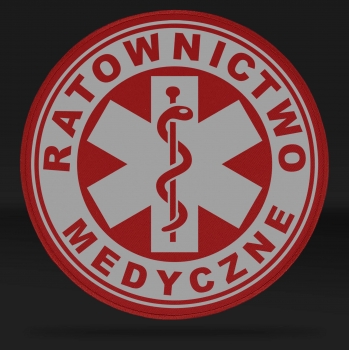 RATOWNICTWO MEDYCZNE naszywka odblaskowa + eskulap różne wersje i kolory