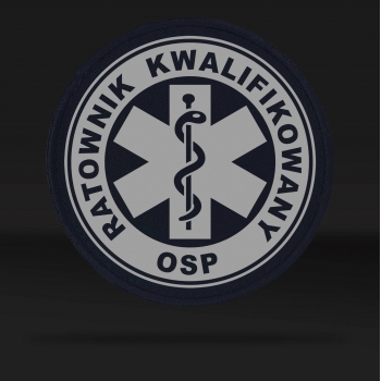 RATOWNIK KWALIFIKOWANY OSP naszywka odblaskowa z eskulapem różne wersje i kolory