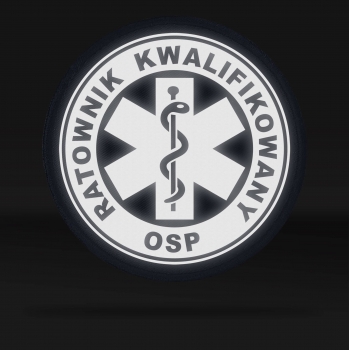 RATOWNIK KWALIFIKOWANY OSP naszywka odblaskowa z eskulapem różne wersje i kolory