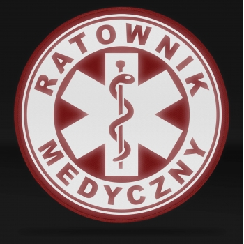 RATOWNIK MEDYCZNY naszywka odblaskowa z eskulapem różne wersje i kolory