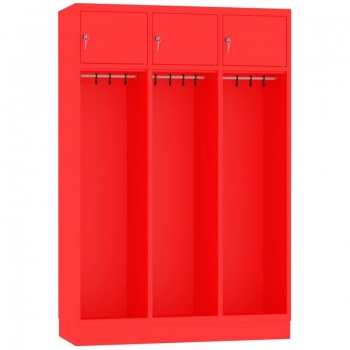 Szafa strażacka trzysegmentowa STR400/3b - bez uchwytu na hełm