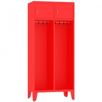 Szafa strażacka dwusegmentowa na nogach STRN400/2b - bez uchwytu na hełm