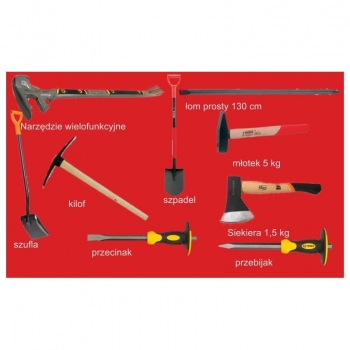 Podręczny sprzęt burzący i pomocniczy - Zestaw