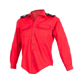 Koszula MDP czerwona z pagonami na ramionach