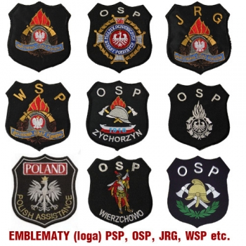 EMBLEMAT HAFT LOGO PSP/JRG LUB OSP-TARCZA